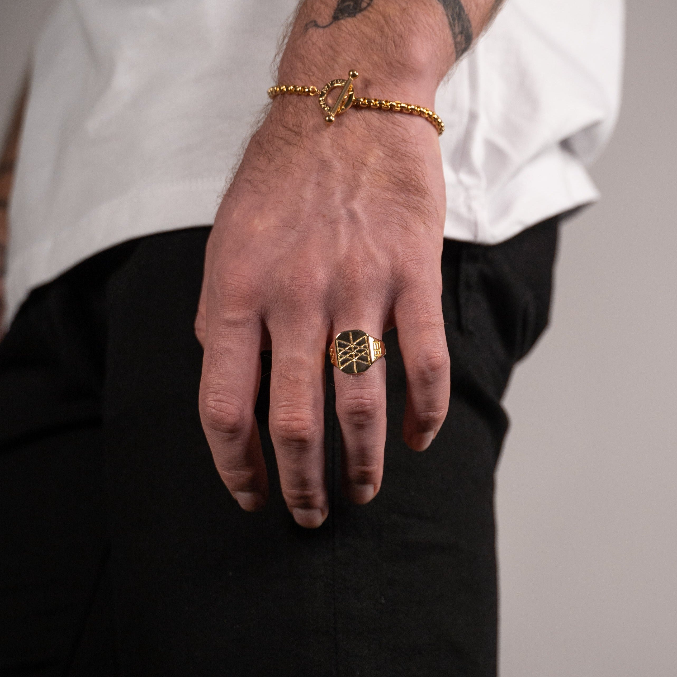 Web of Wyrd Signature ring - Guldtonet