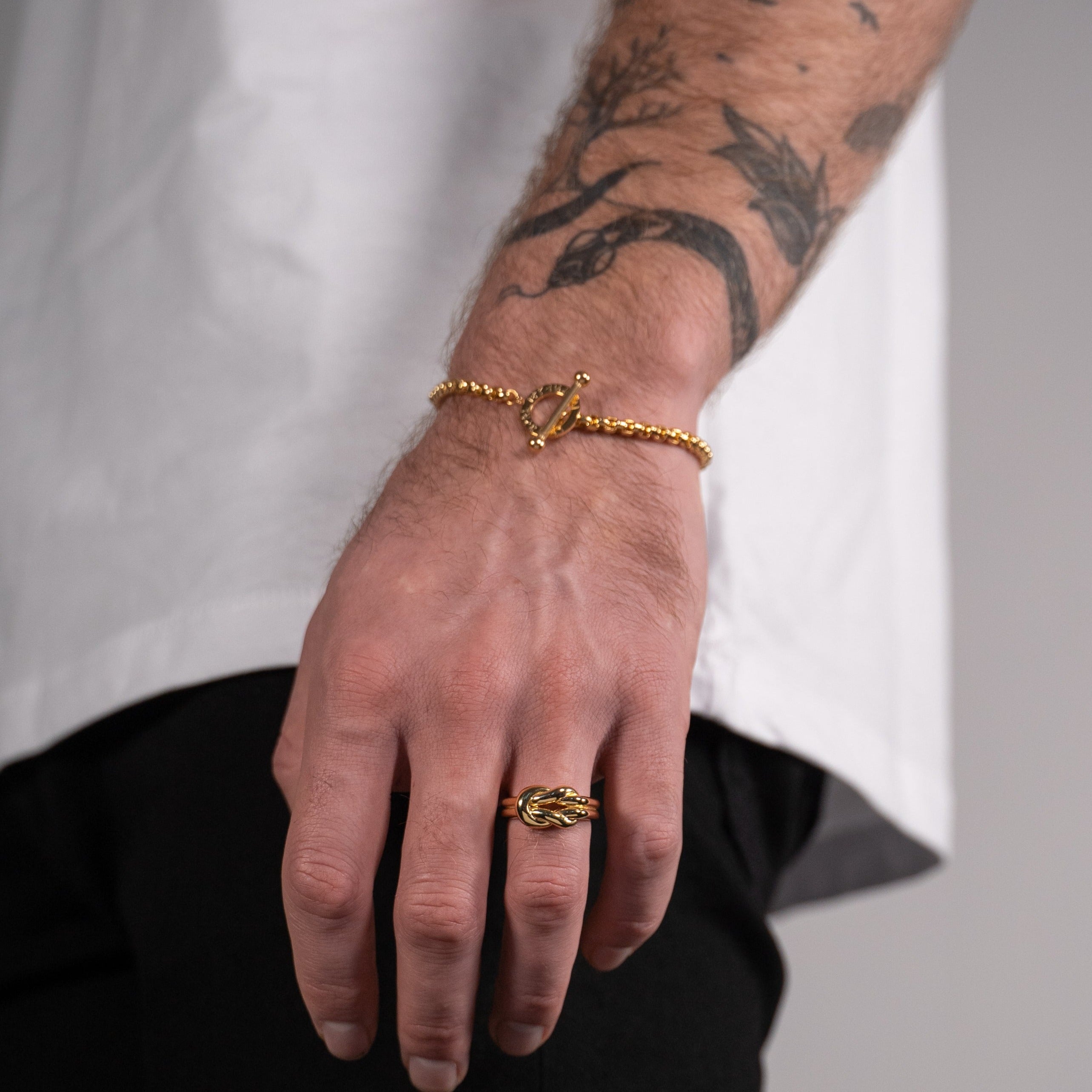 Perpetual band ring - Guldtonet