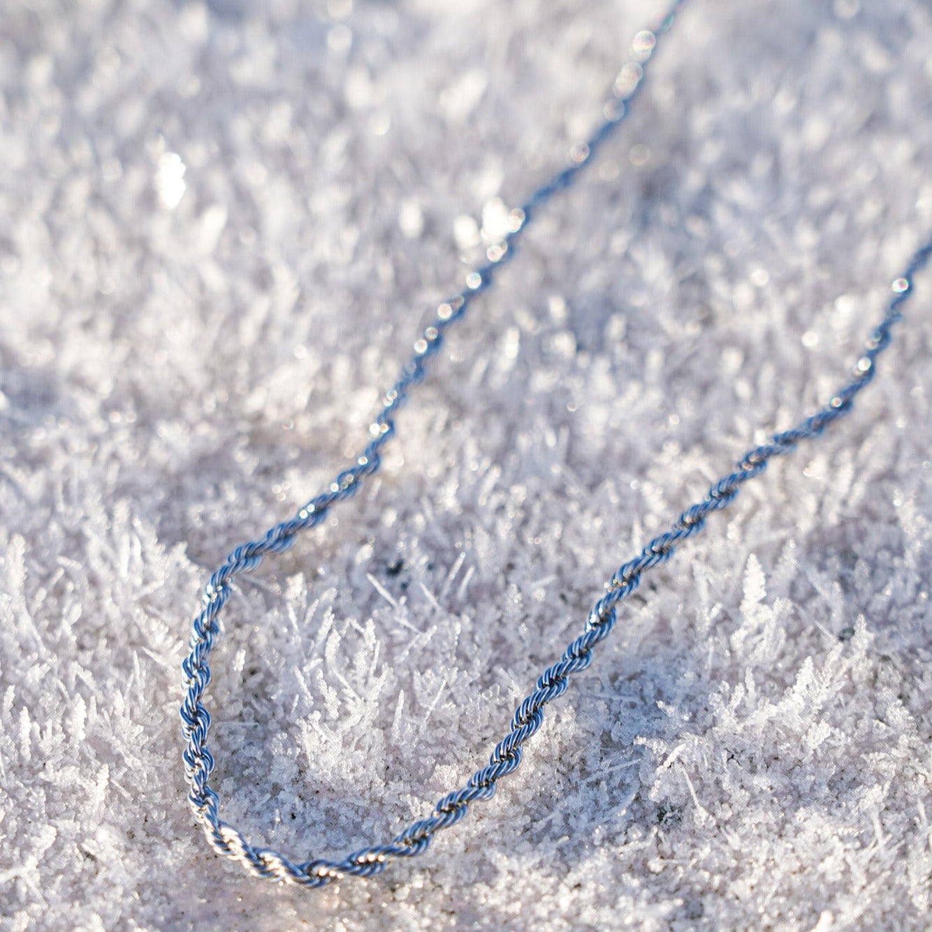 Rope necklace - Silver-toned