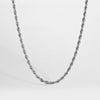 Rope necklace - Silver-toned