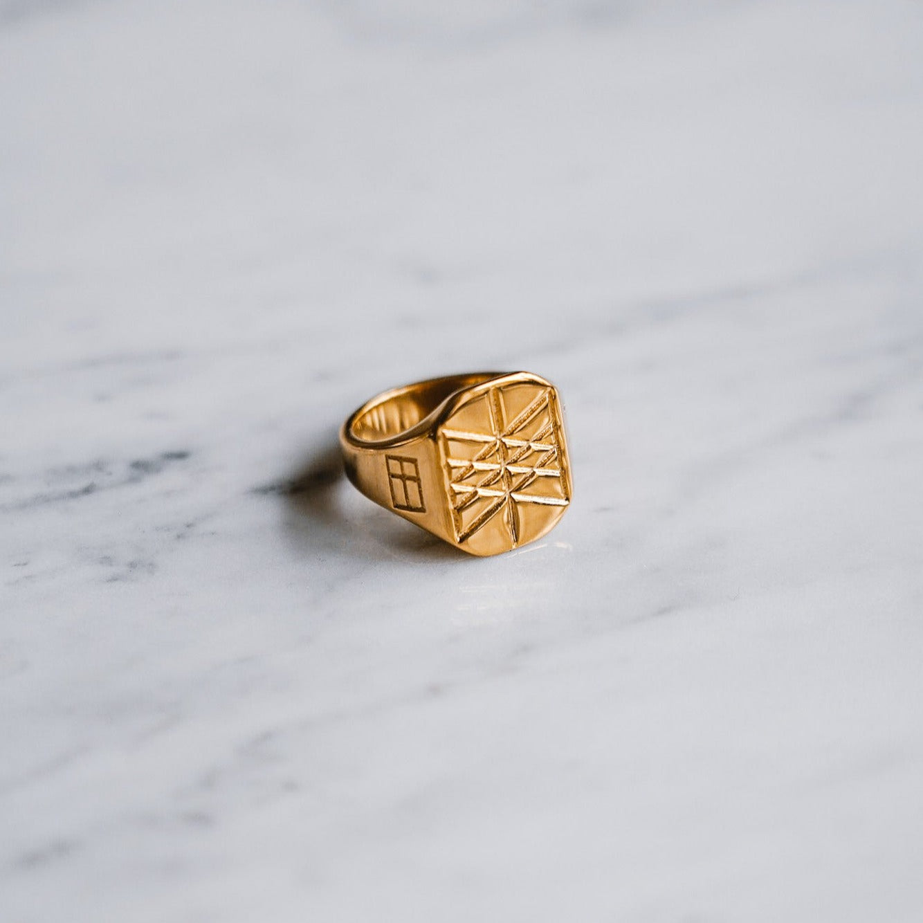 Web of Wyrd Signature ring - Guldtonet