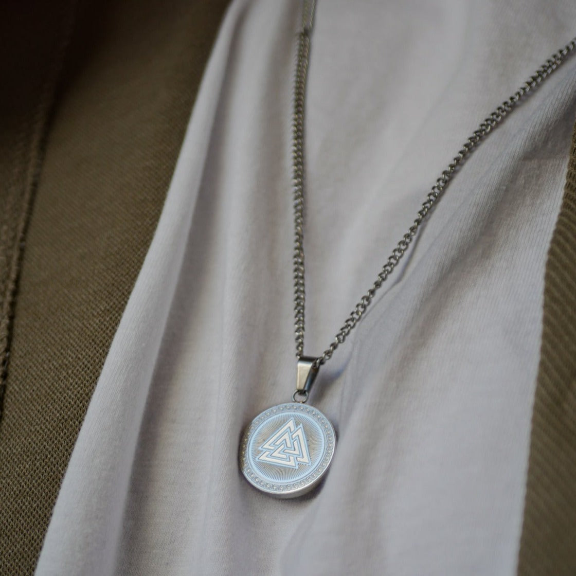 NL Valknut Signature pendant - Silver-toned