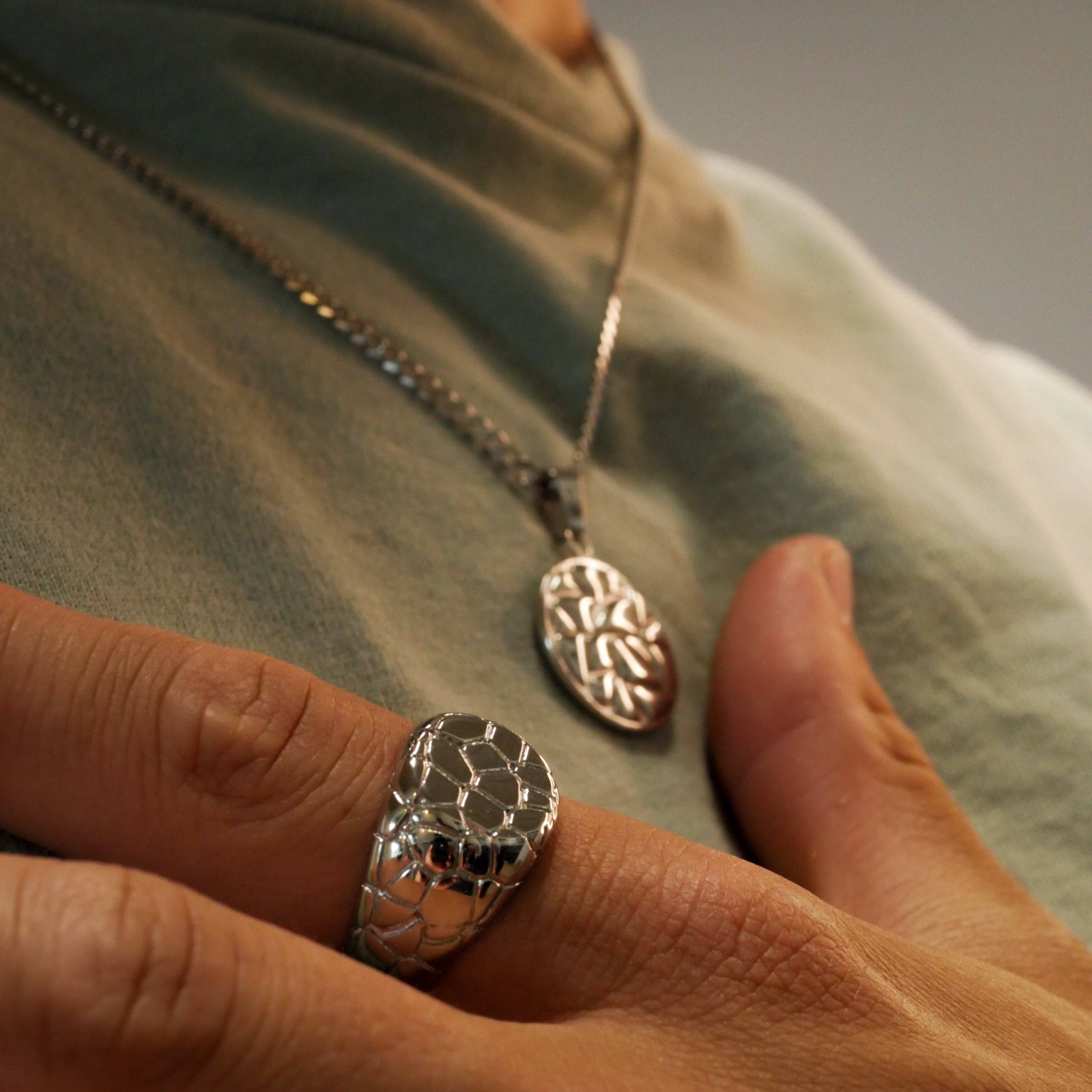 Earthquake Signature - Sølvtonet ring