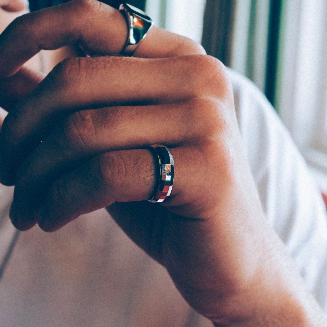 Siempre Cushion band - Silver-toned ring