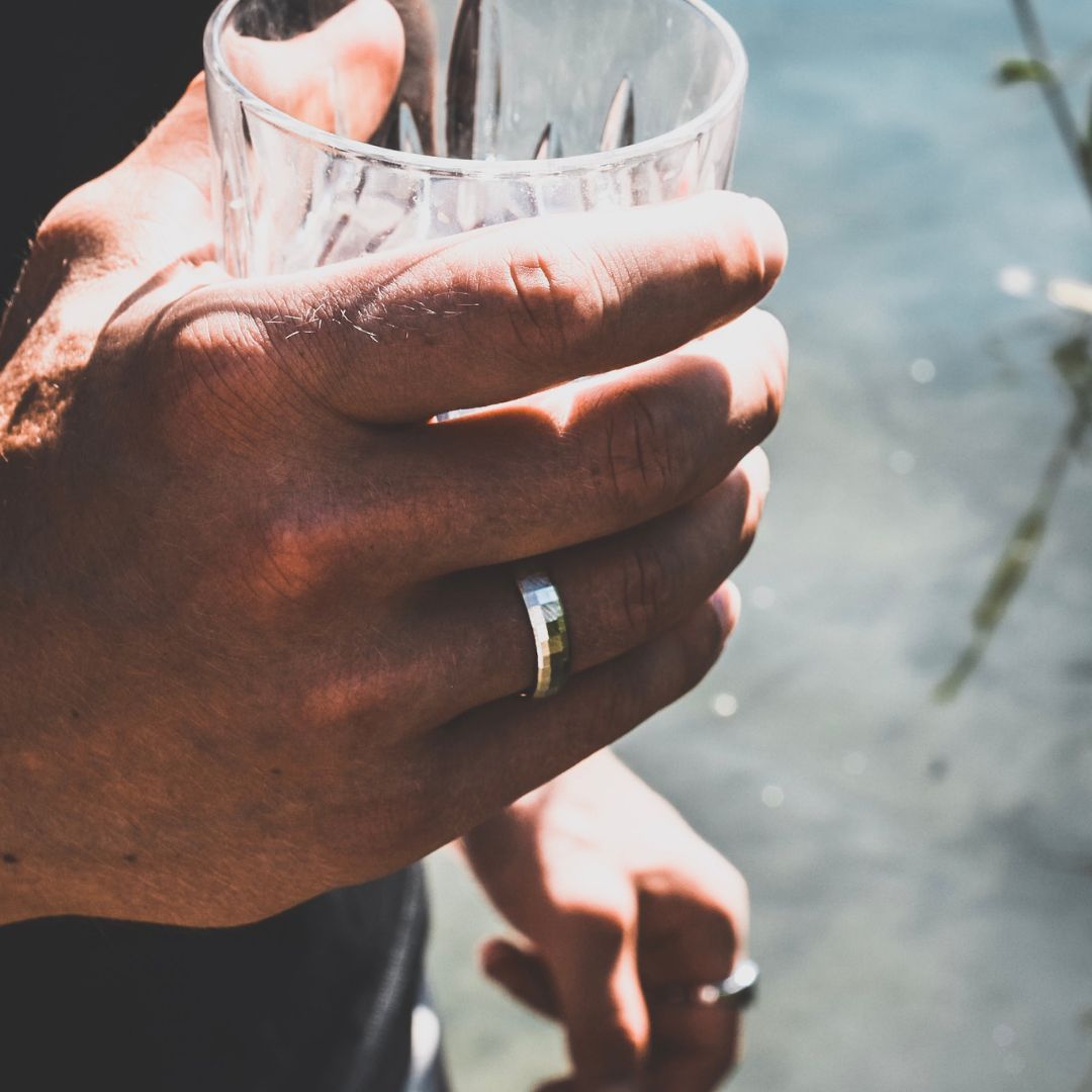 Siempre Cushion band - Silver-toned ring