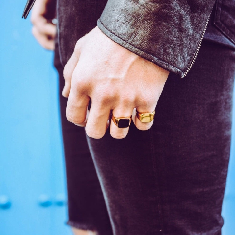 Classic Signature - guldfärgad ring