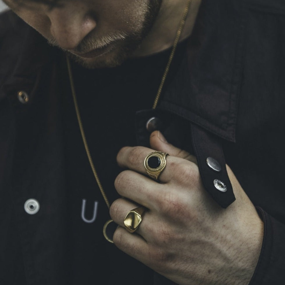Classic Signature - guldfärgad ring