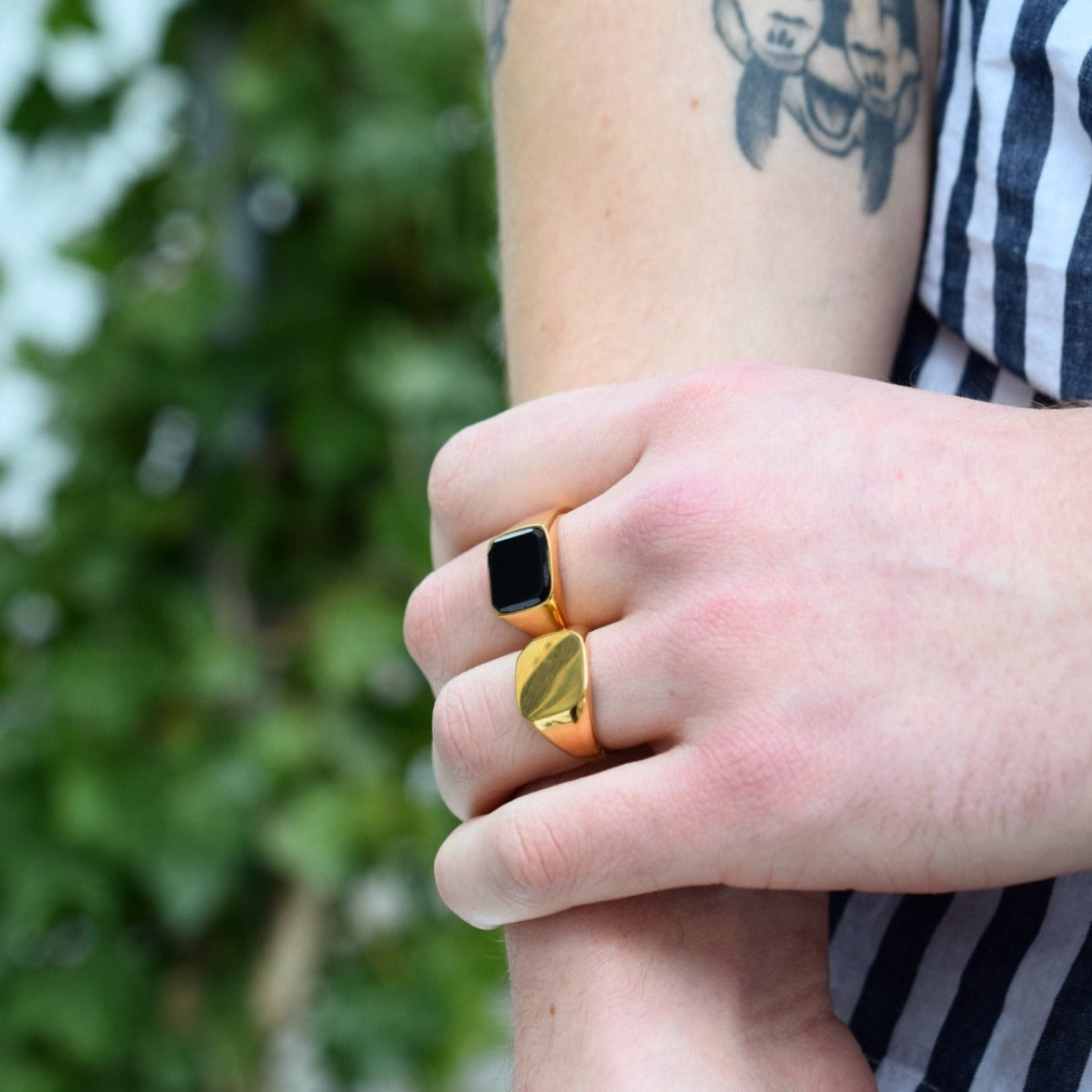 Classic Signature - guldfärgad ring