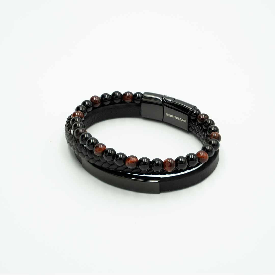 Jorgmundr Läder och pärlarmband