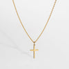 Small Cross Necklace - Gold-toned