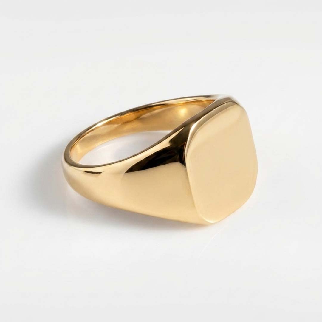 Classic Signature - guldfärgad ring