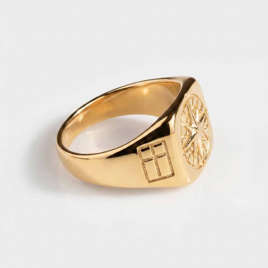 Compass Signature - Ring i guldton
