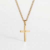 Kors halsband - Guldton