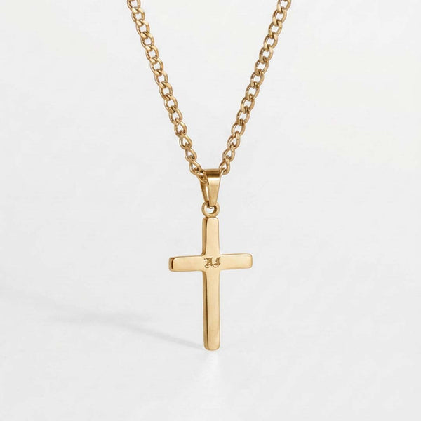 Kors halsband - Guldton
