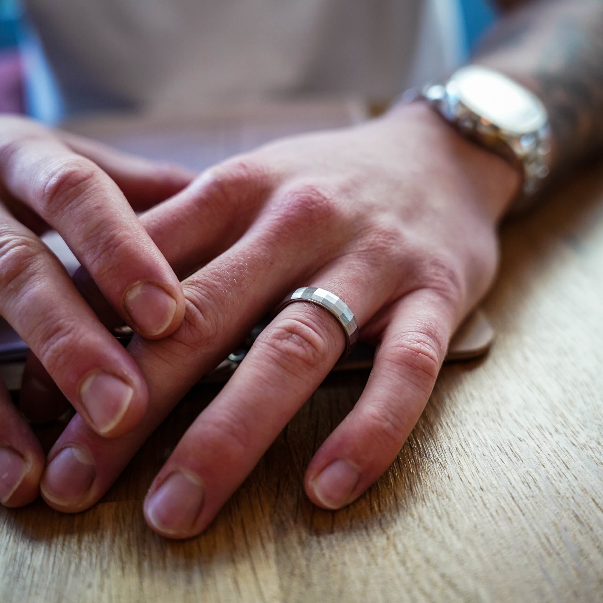 Siempre Cushion band - Silver-toned ring