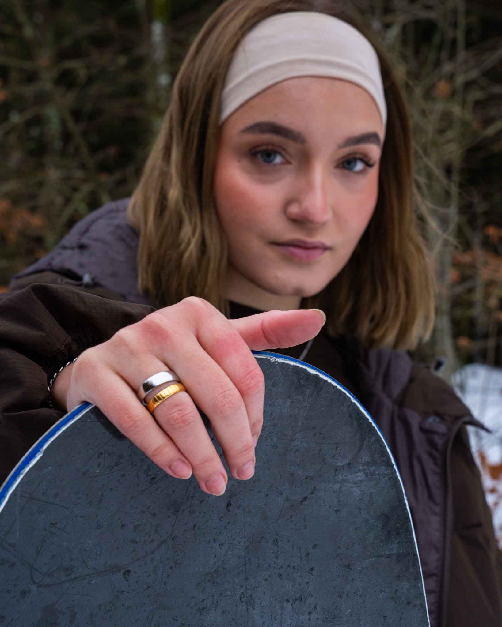 Siempre Cut band - Gold-toned ring