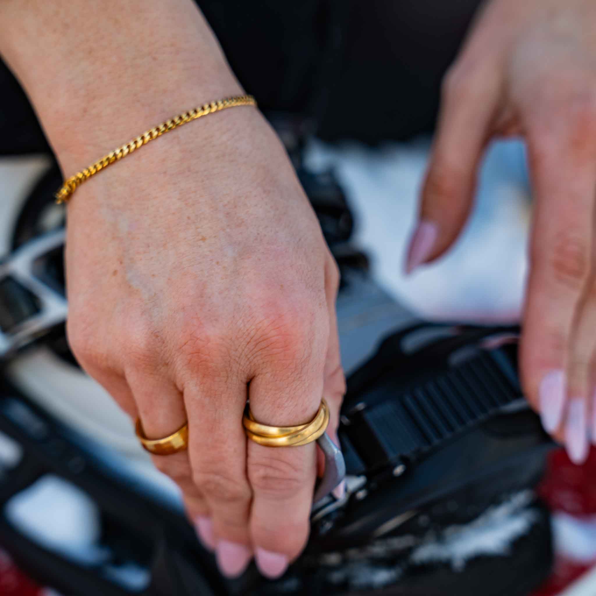 Helix band ring, Guldbelagt