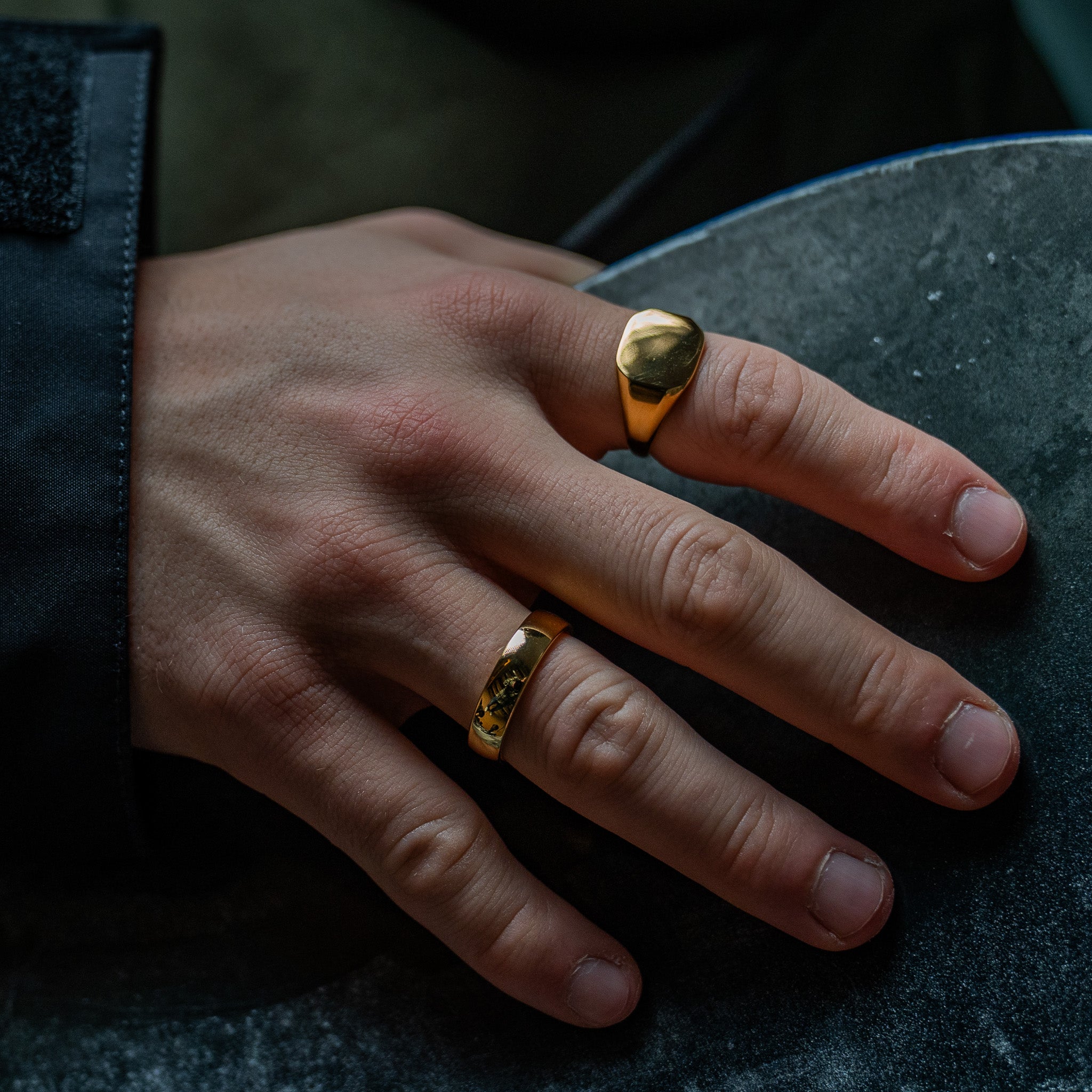 Classic Signature - guldfärgad ring