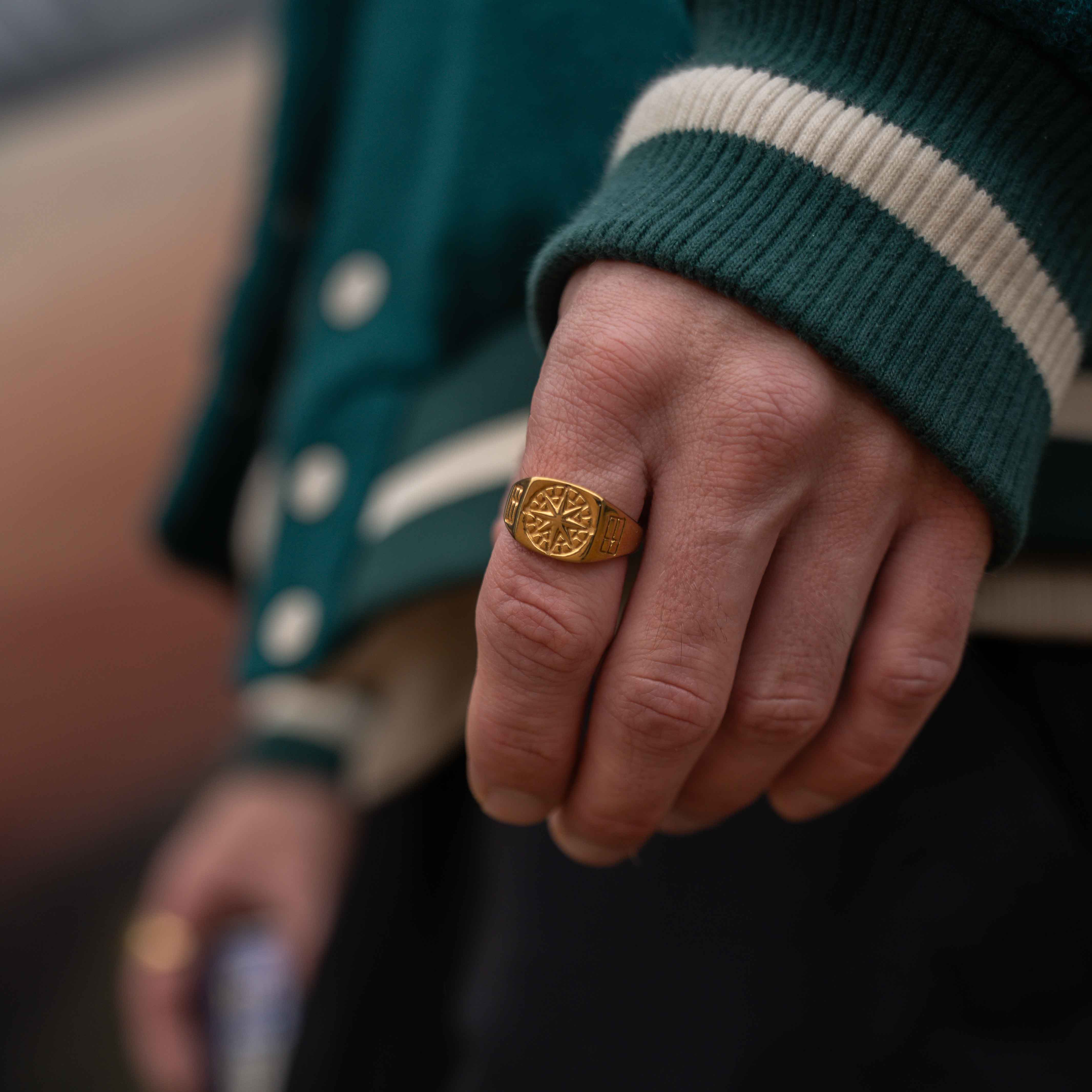 Compass Signature - Ring i guldton