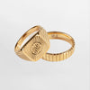 Knot + Cut Ring Bundle - Gold-toned