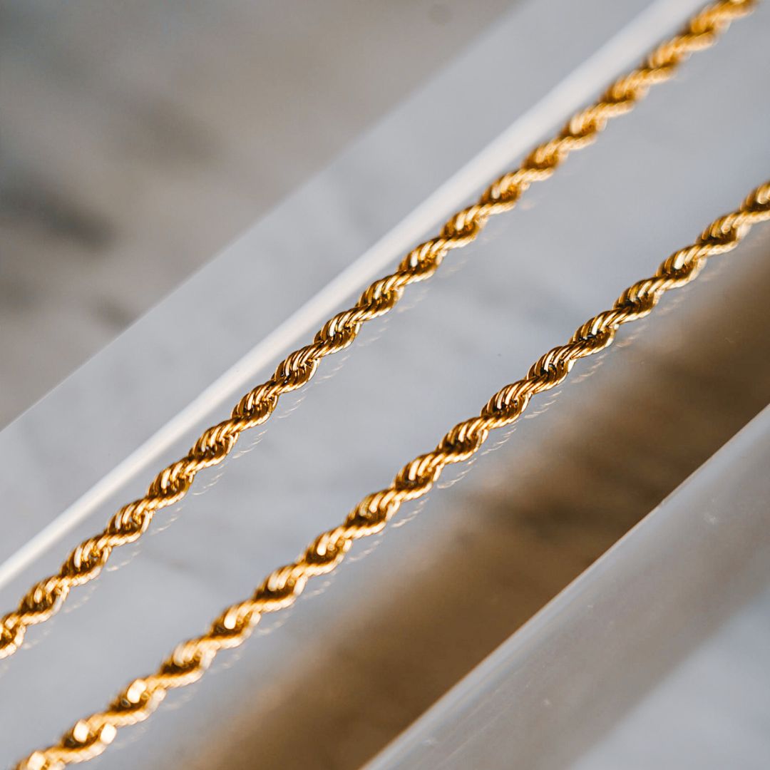 Rope halskæde - Guldbelagt