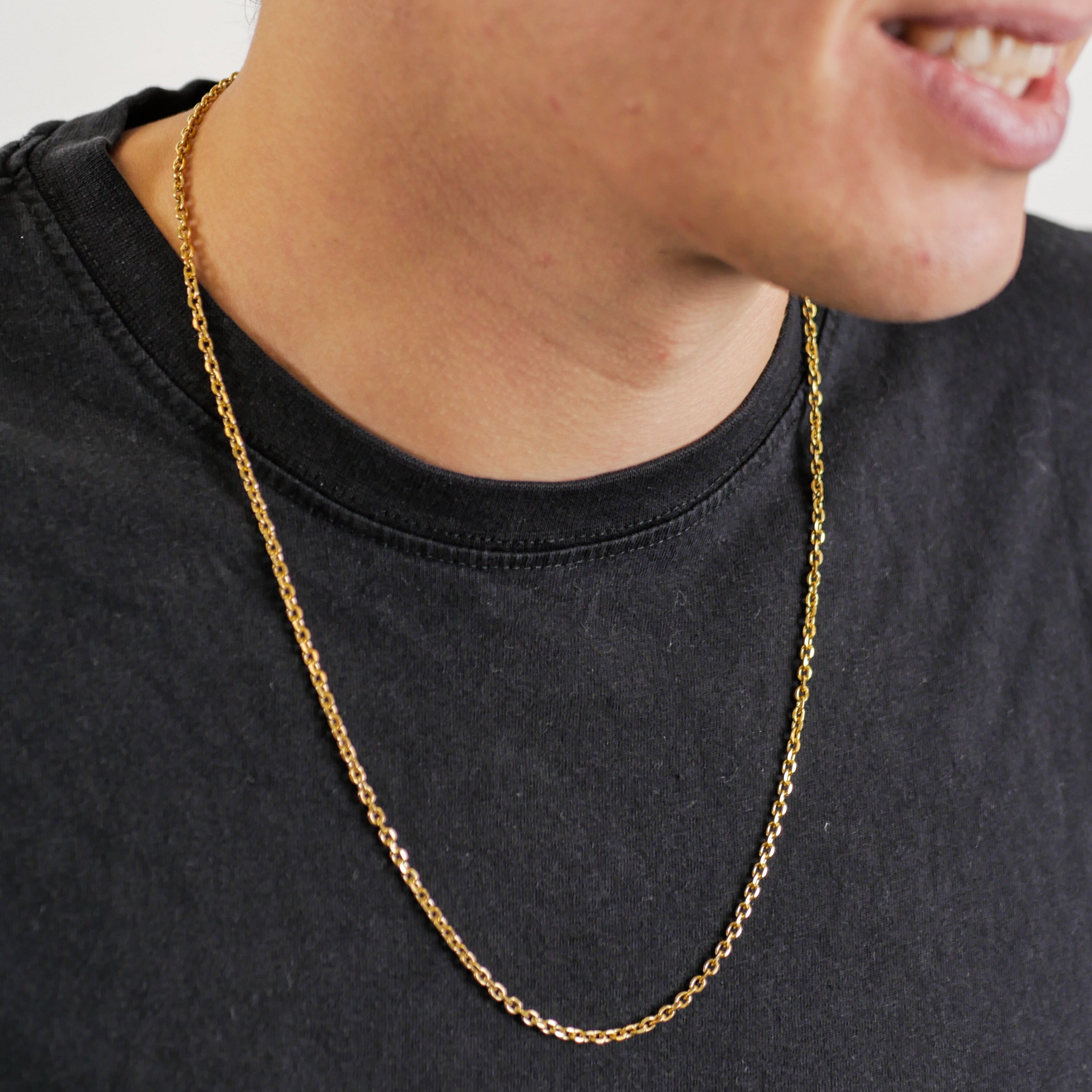 NL Cable necklace - Gold-toned