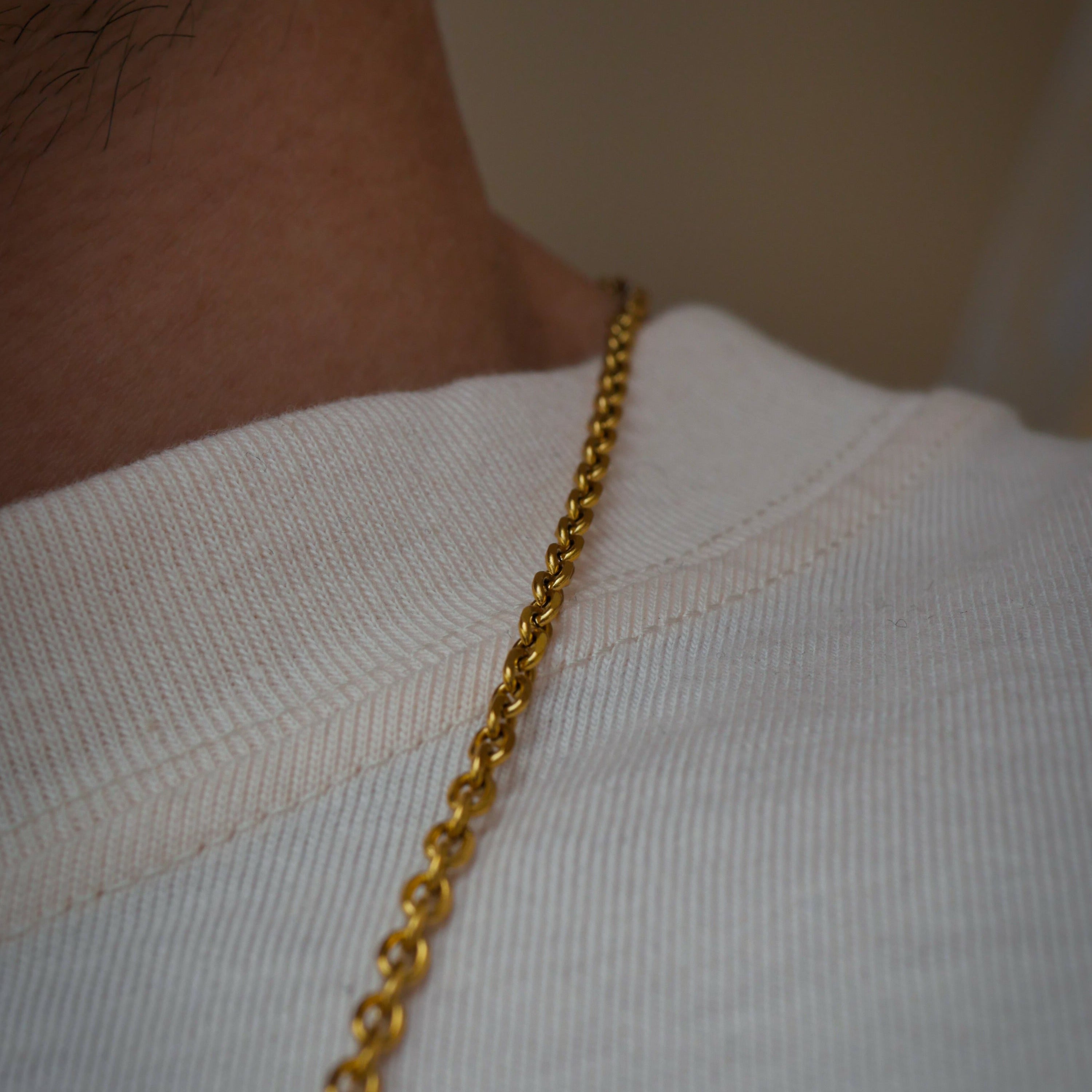 NL Cable necklace - Gold-toned