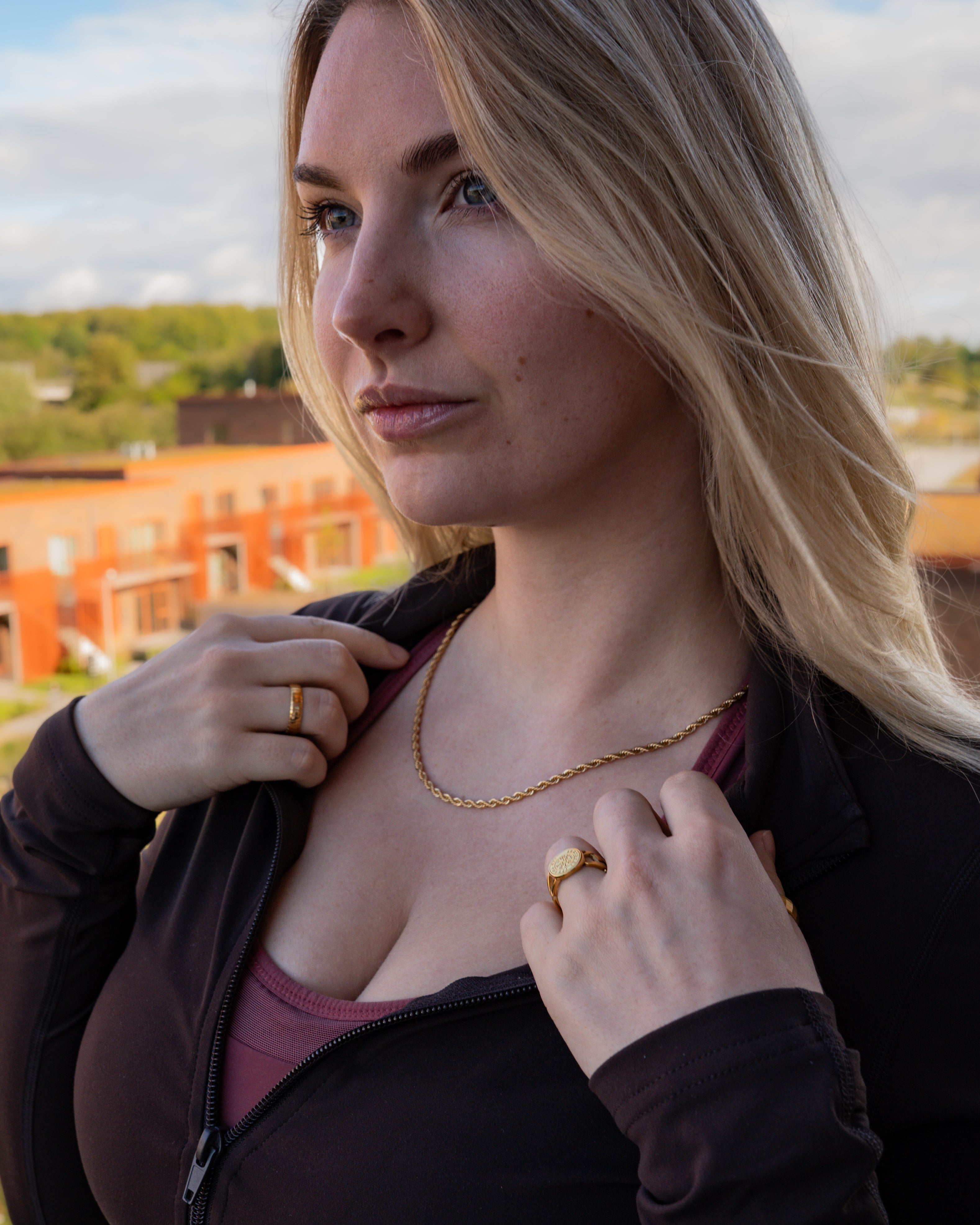 Rope halskæde, Guldbelagt