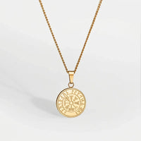 Vegvisir halsband - Guldton