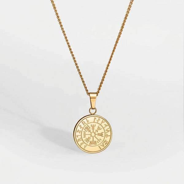 Vegvisir halsband - Guldton