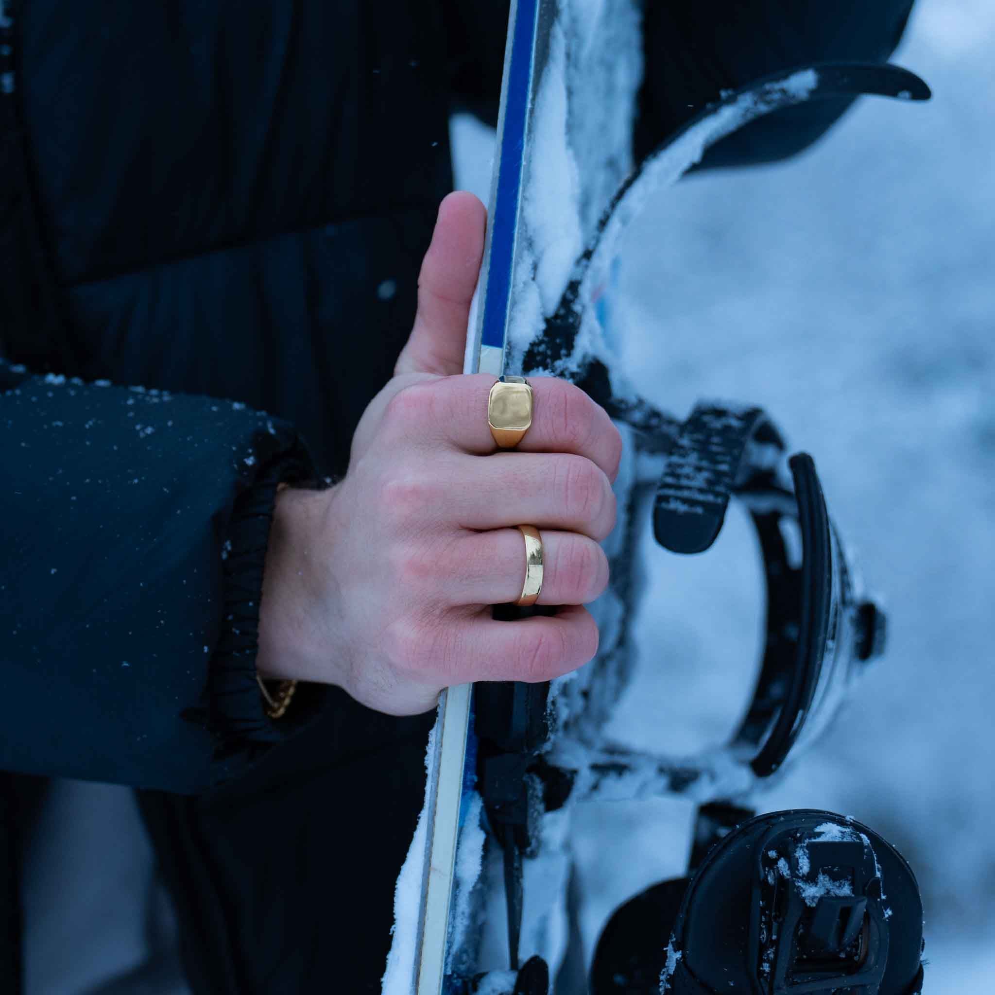 Classic Signature - guldfärgad ring