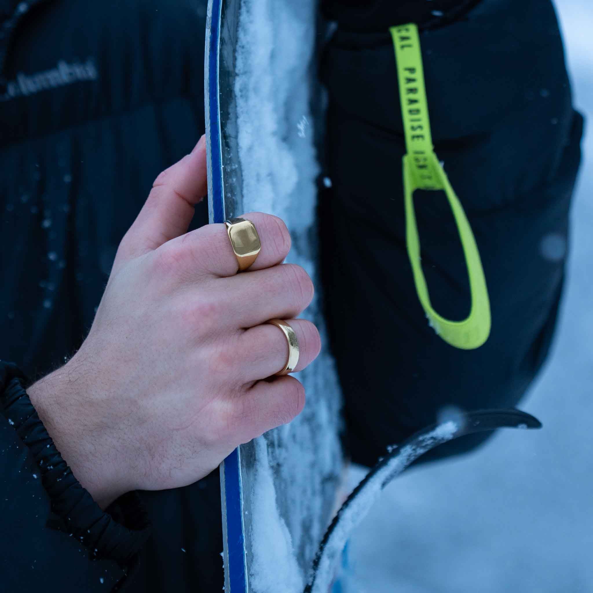 Classic Signature - guldfärgad ring