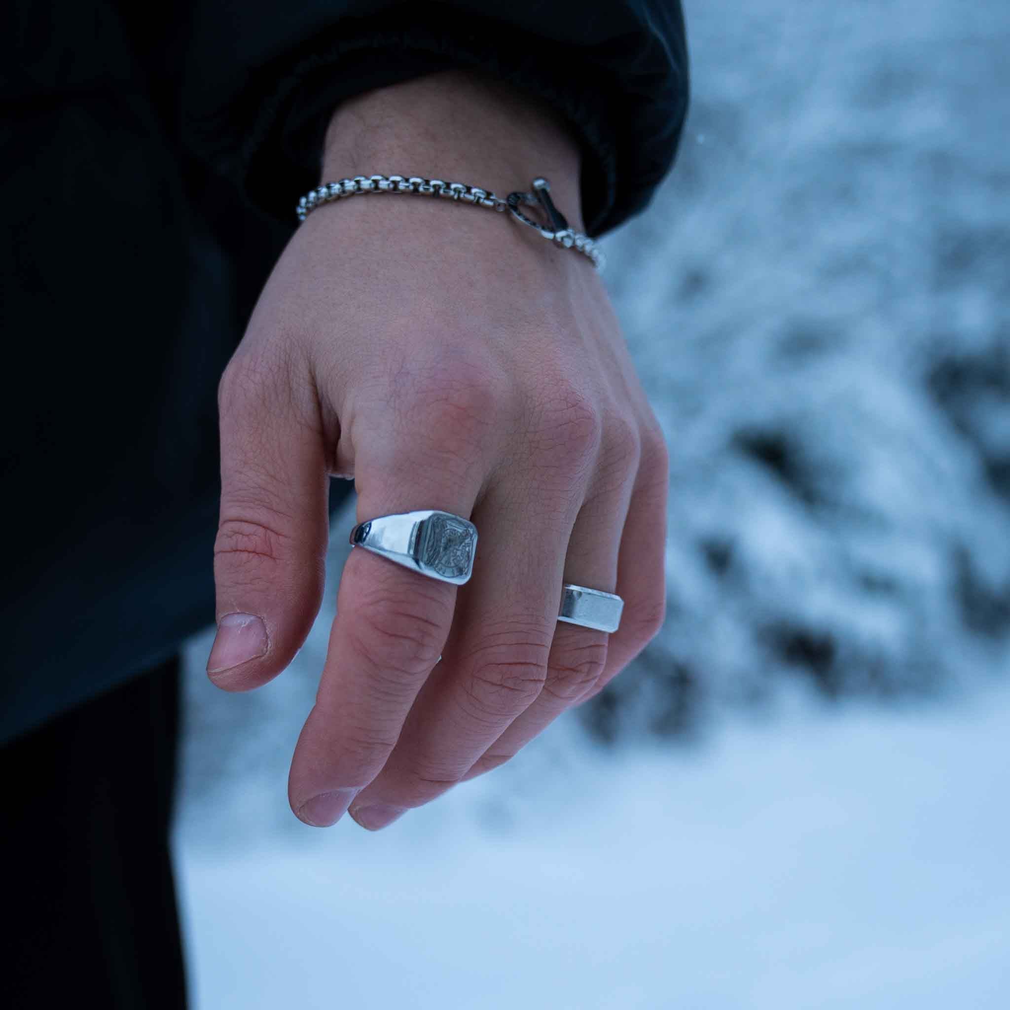 Vegvisir Signature - Silvertonad ring