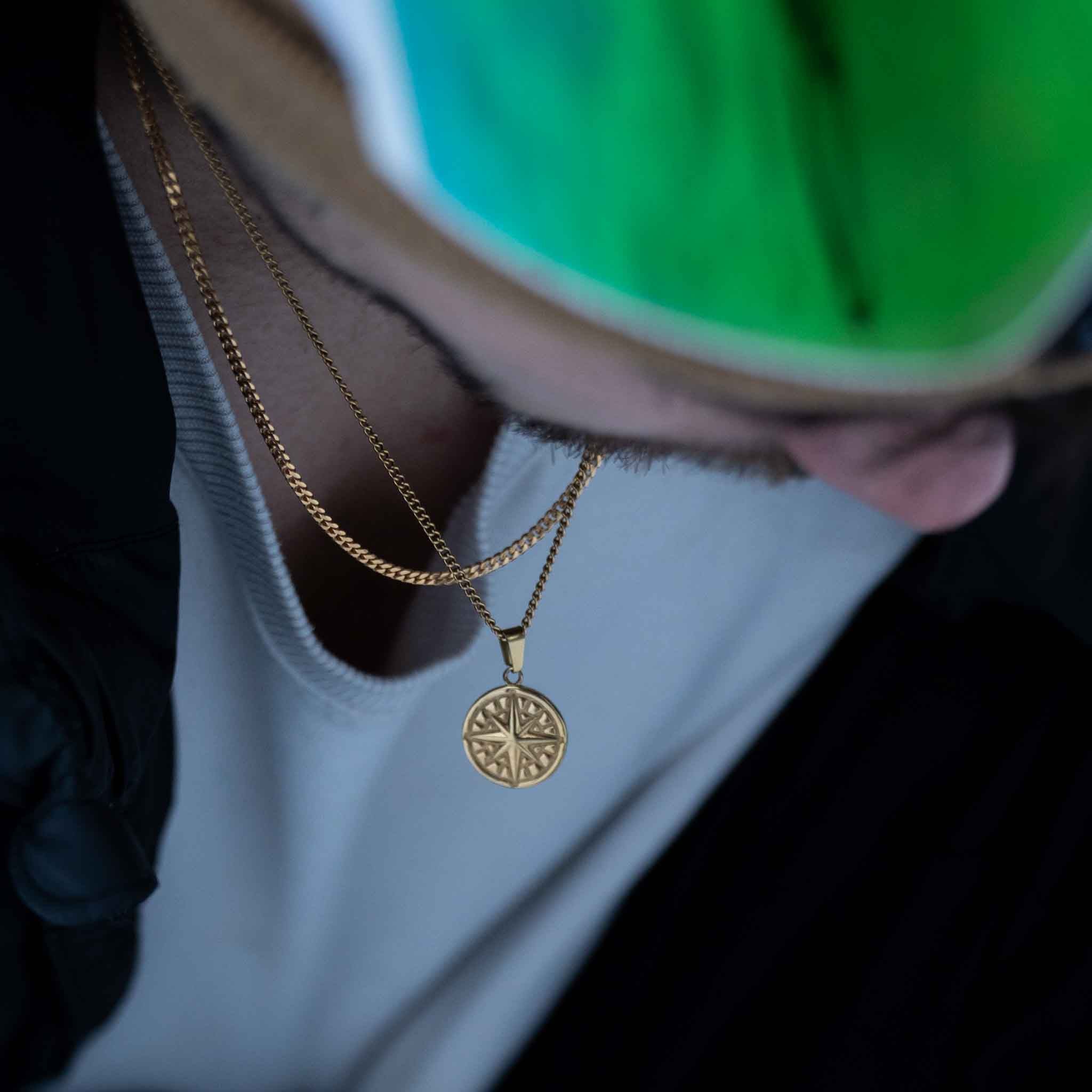 Kompass halsband 2.0 - Guldton