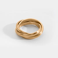 Helix band ring - Guldtonet