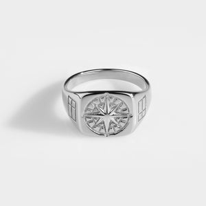 Kompass Signature - Silvertonad ring