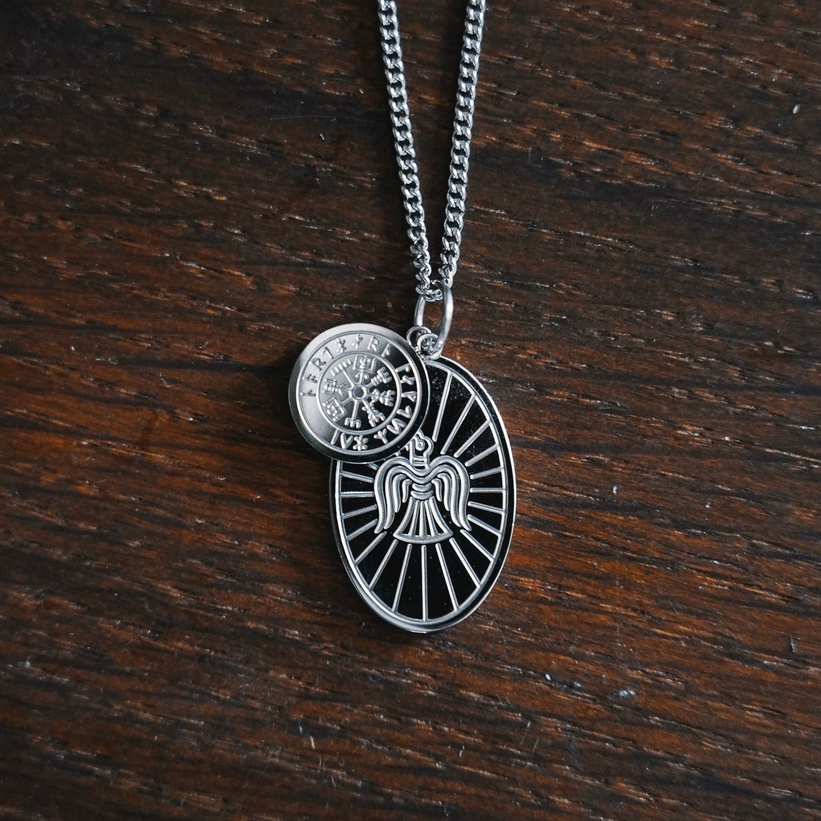NL Muninn necklace - Silver-toned