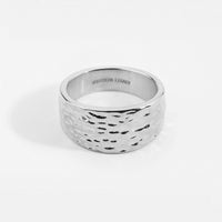 Hammered Signature - Sølvtonet ring