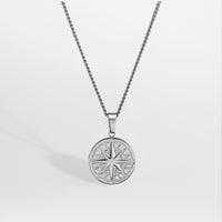 Kompass halsband 2.0 - Silvertonad