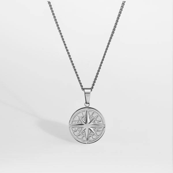 Kompass halsband 2.0 - Silvertonad