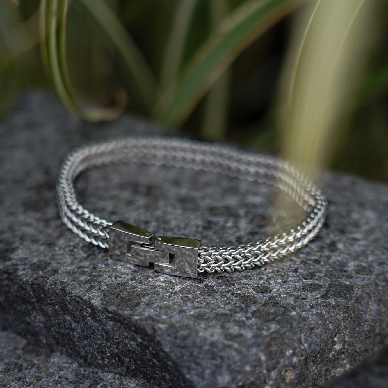 Fehu bracelet - Silver-toned
