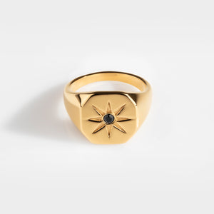 NORTH STAR SIGNET RING (GULD)