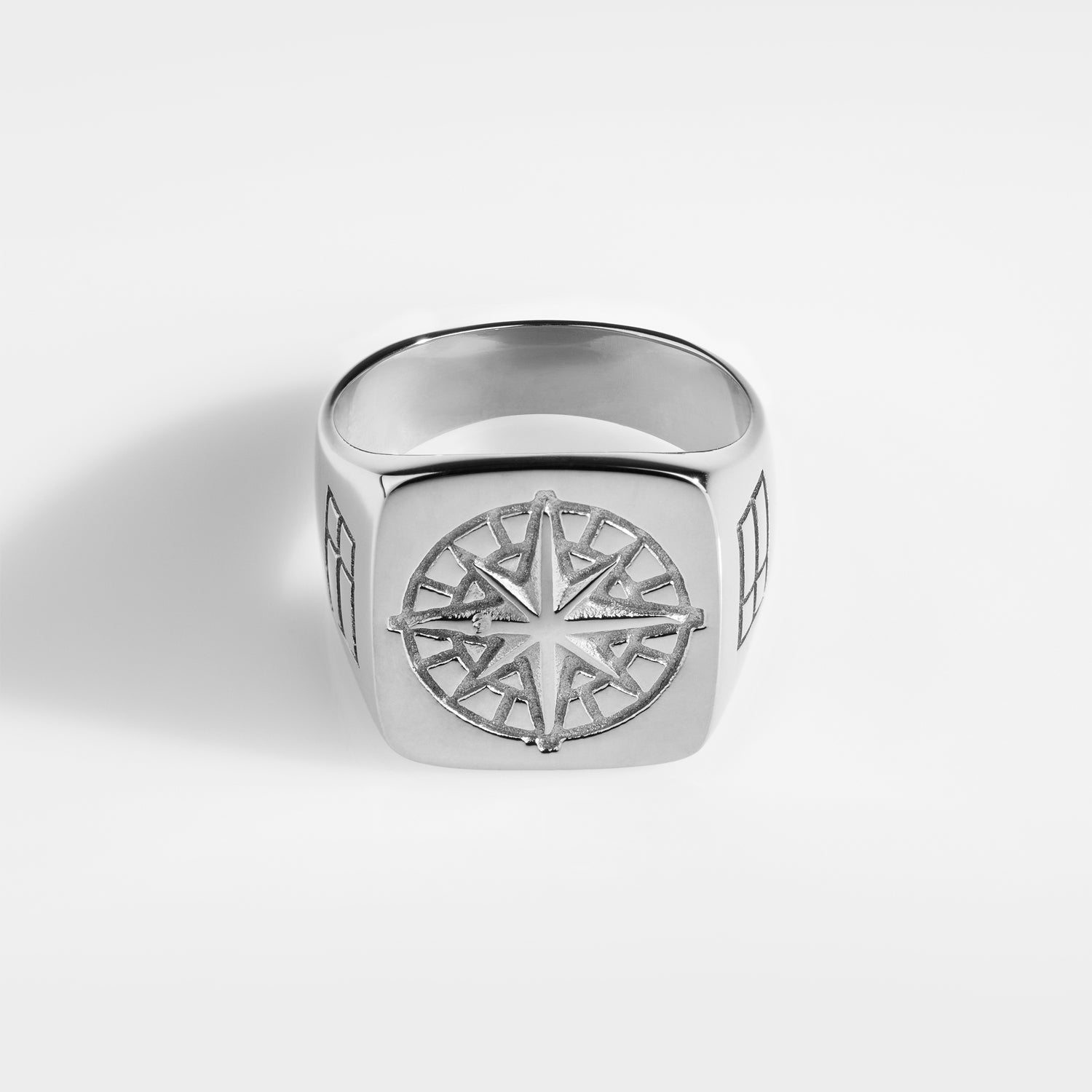 Compass Oversize Signature - Silver Tone Ring